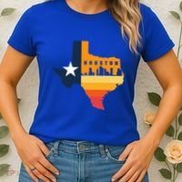Houston City Texas Map Patriotic Texan Women's T-Shirt thumb 2