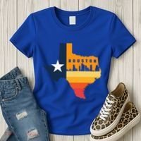 Houston City Texas Map Patriotic Texan Women's T-Shirt thumb 3