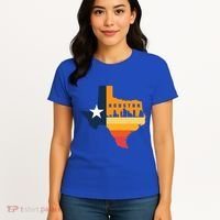 Houston City Texas Map Patriotic Texan Women's T-Shirt thumb 4