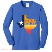 Houston City Texas Map Patriotic Texan Kids Long Sleeve Shirt thumb 0