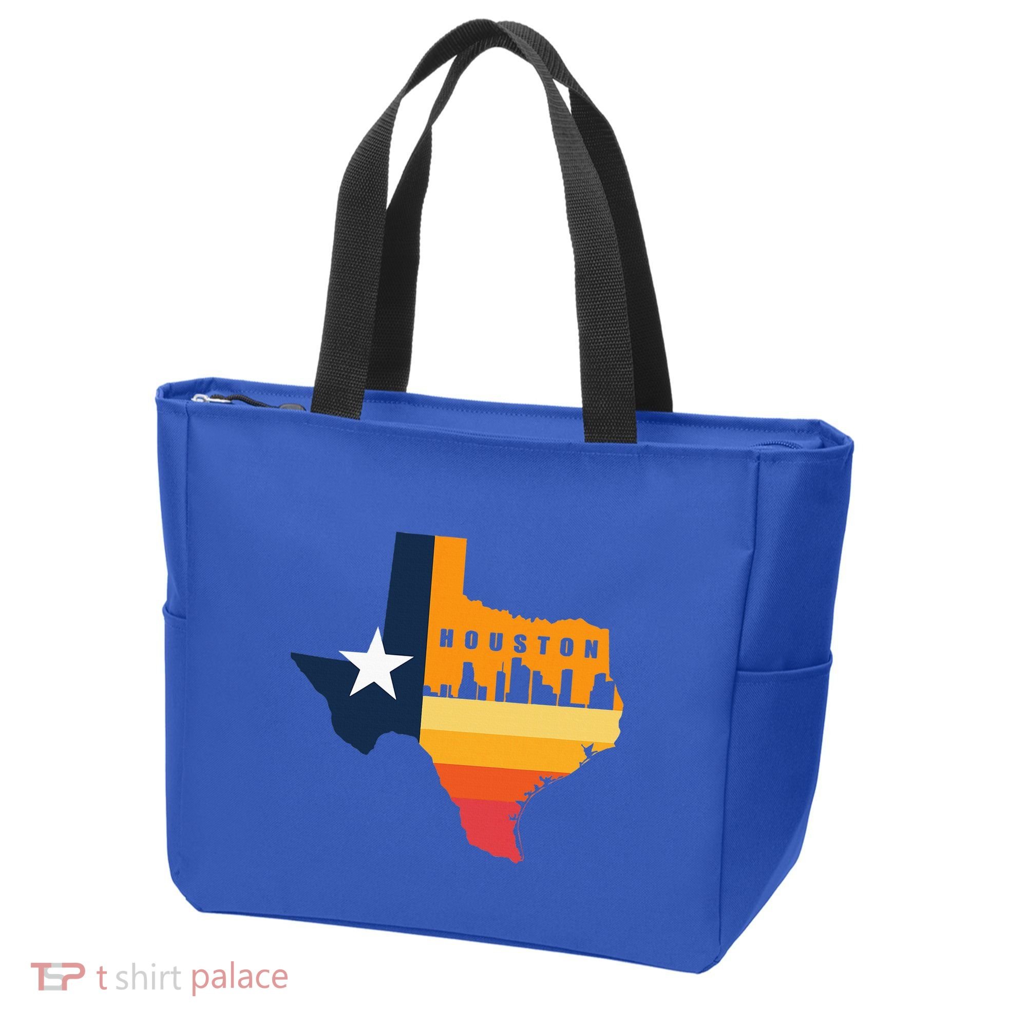 Houston City Texas Map Patriotic Texan Tote Bag