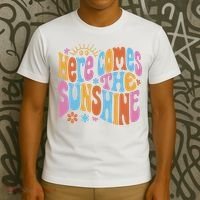 Here Comes The Sunshine Colorful Retro T-Shirt thumb 3