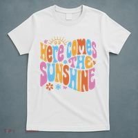 Here Comes The Sunshine Colorful Retro T-Shirt thumb 5