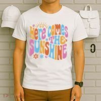 Here Comes The Sunshine Colorful Retro T-Shirt thumb 6