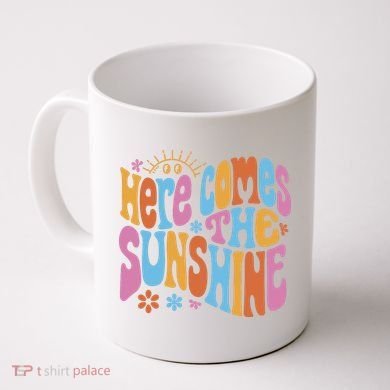 Here Comes The Sunshine Colorful Retro Coffee Mug