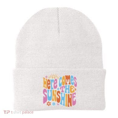 Here Comes The Sunshine Colorful Retro Beanie