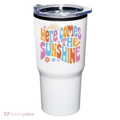 Here Comes The Sunshine Colorful Retro Tumbler