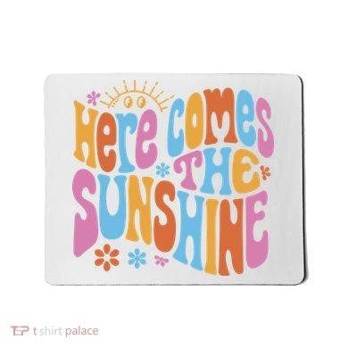 Here Comes The Sunshine Colorful Retro Mousepad