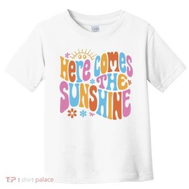 Here Comes The Sunshine Colorful Retro Toddler T-Shirt