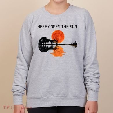 Here Comes The Sun Guitar Shadow Sunset  Women's Sweatshirt