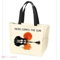 Here Comes The Sun Guitar Shadow Sunset  Tote Bag thumb 3