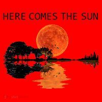 Here Comes The Sun Guitar Shadow Sunset  Santa Hat thumb 1