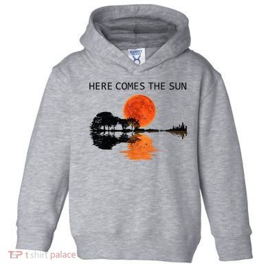 Here Comes The Sun Guitar Shadow Sunset  Toddler Hoodie