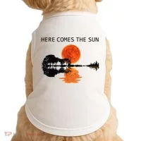 Here Comes The Sun Guitar Shadow Sunset  Doggie Tank thumb 0