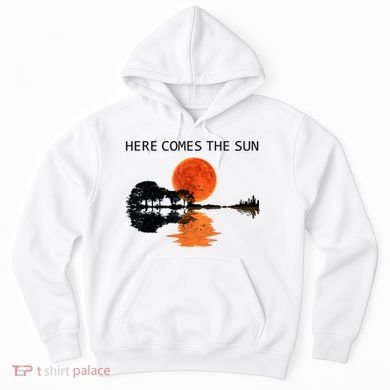 Here Comes The Sun Guitar Shadow Sunset  Hoodie