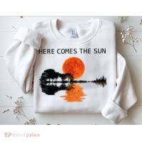 Here Comes The Sun Guitar Shadow Sunset  Sweatshirt thumb 2