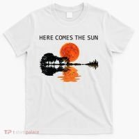 Here Comes The Sun Guitar Shadow Sunset  T-Shirt thumb 0