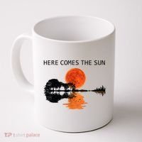 Here Comes The Sun Guitar Shadow Sunset  Coffee Mug thumb 0
