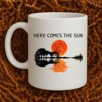 Here Comes The Sun Guitar Shadow Sunset  Coffee Mug thumb 2