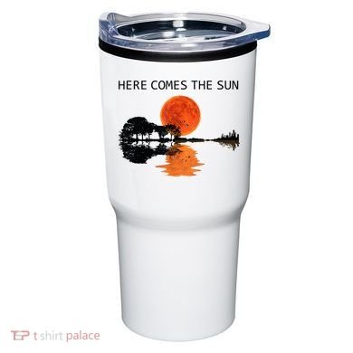 Here Comes The Sun Guitar Shadow Sunset  Tumbler
