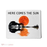 Here Comes The Sun Guitar Shadow Sunset  Mousepad thumb 0