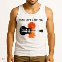 Here Comes The Sun Guitar Shadow Sunset  Tank Top thumb 3