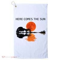 Here Comes The Sun Guitar Shadow Sunset  Golf Towel thumb 0