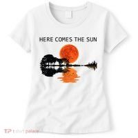 Here Comes The Sun Guitar Shadow Sunset  Women's T-Shirt thumb 0