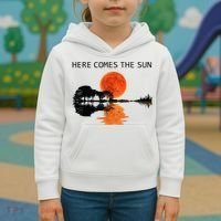 Here Comes The Sun Guitar Shadow Sunset  Kids Hoodie thumb 3