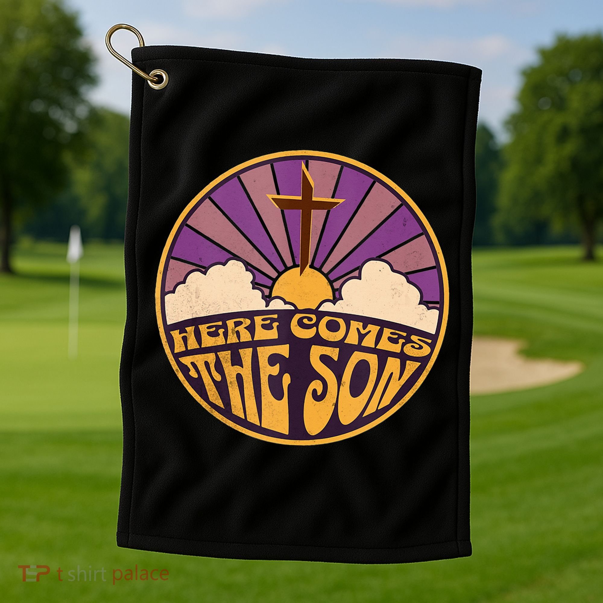 Here Comes The Son Jesus People Revolution Golf Towel