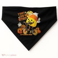 Halloween Costume Team Candy Corn I DonT Like You Either USA-Made Doggie Bandana thumb 0