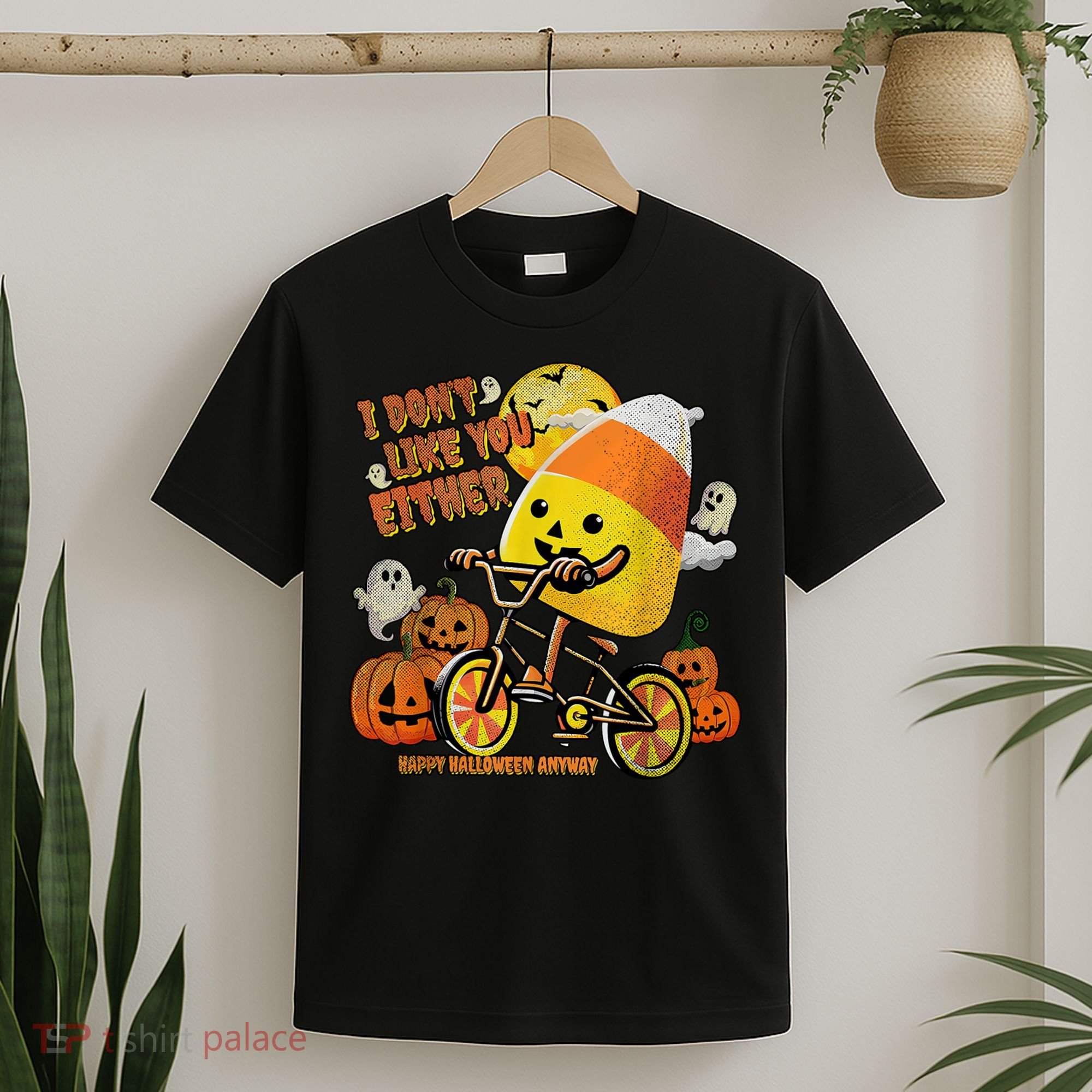Halloween Costume Team Candy Corn I DonT Like You Either T-Shirt