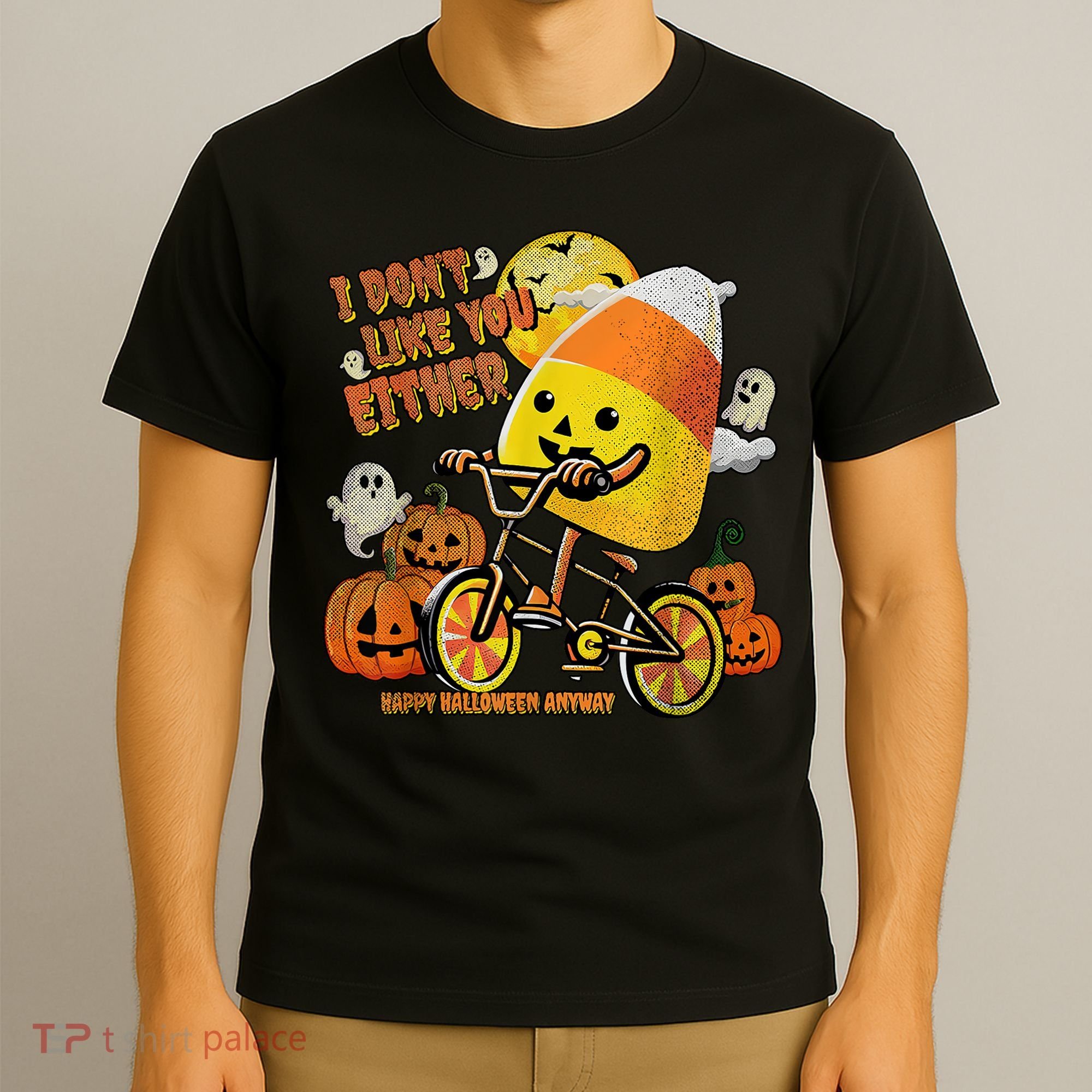 Halloween Costume Team Candy Corn I DonT Like You Either T-Shirt