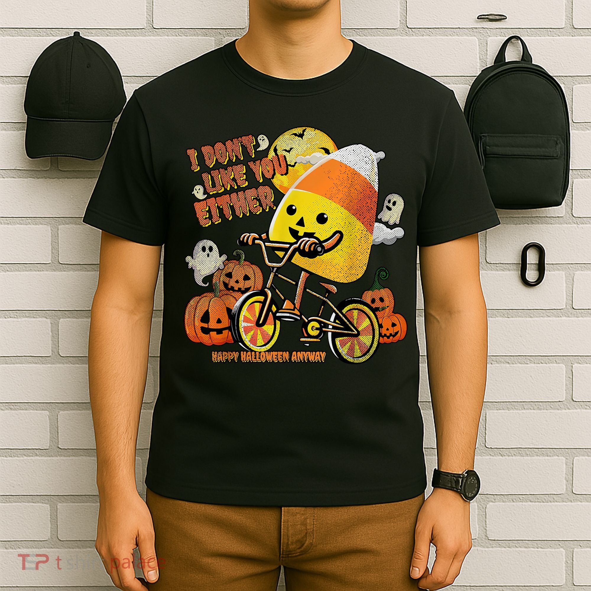 Halloween Costume Team Candy Corn I DonT Like You Either T-Shirt