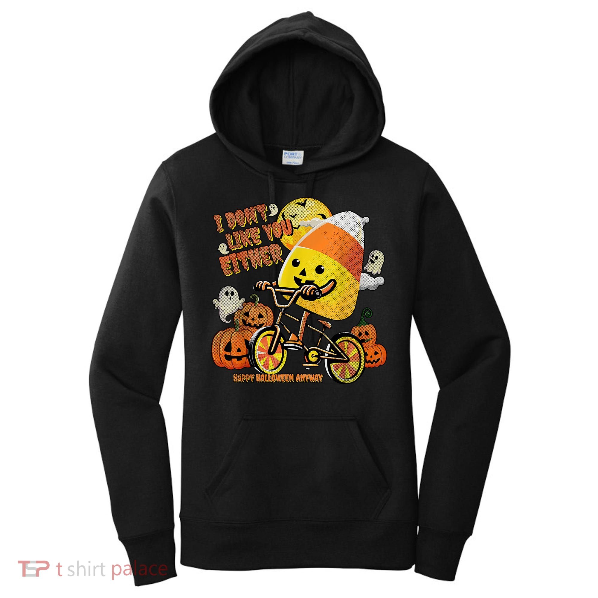 Halloween Costume Team Candy Corn I DonT Like You Either Women's Hoodie