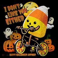 Halloween Costume Team Candy Corn I DonT Like You Either Women's Hoodie thumb 2