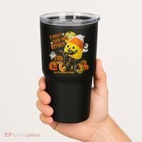 Halloween Costume Team Candy Corn I DonT Like You Either Tumbler thumb 2