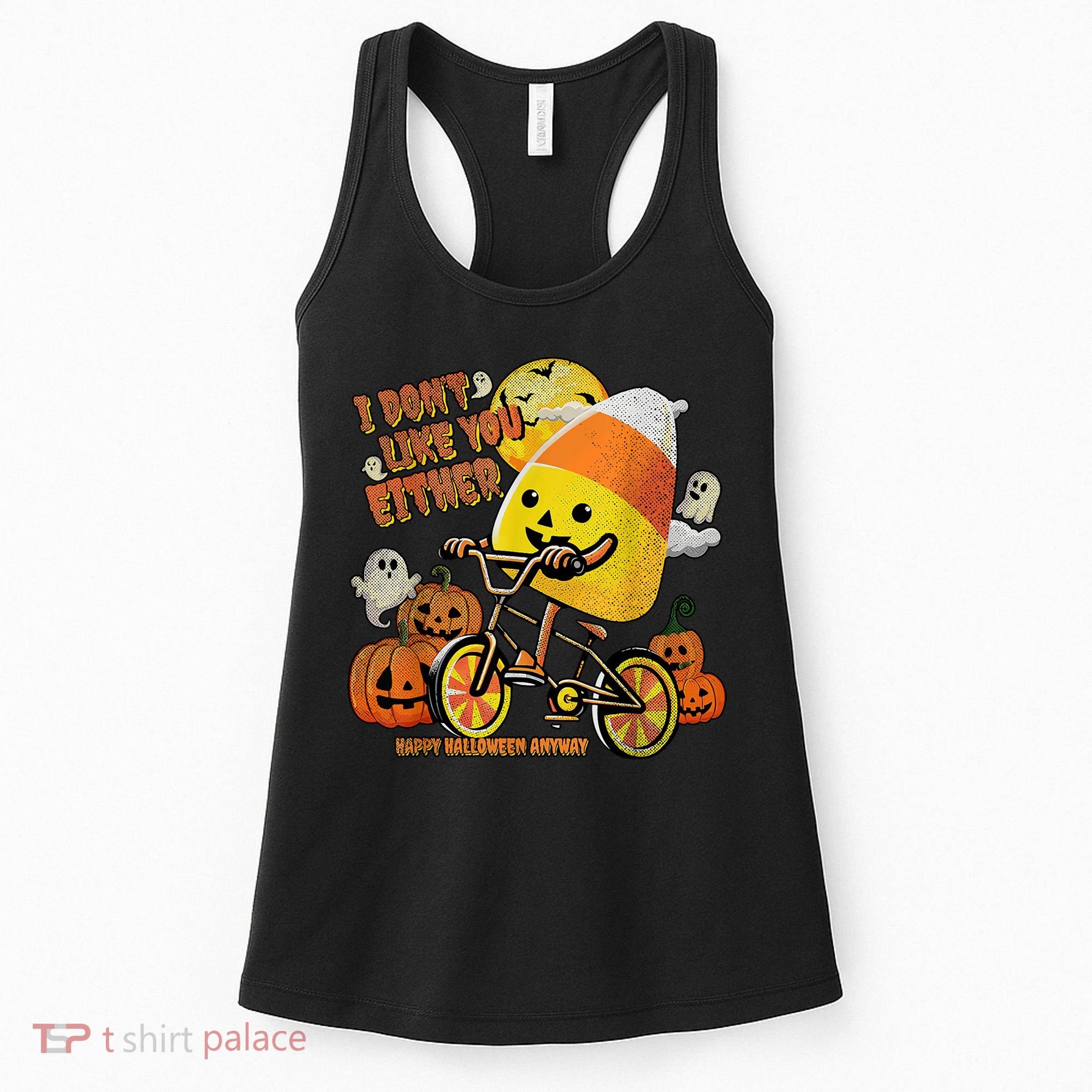 Halloween Costume Team Candy Corn I DonT Like You Either Women's Tank Top