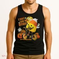 Halloween Costume Team Candy Corn I DonT Like You Either Tank Top thumb 3