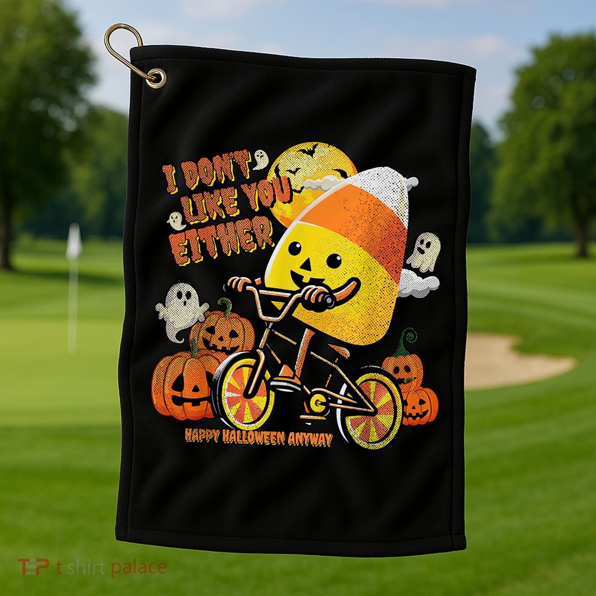 Halloween Costume Team Candy Corn I DonT Like You Either Golf Towel