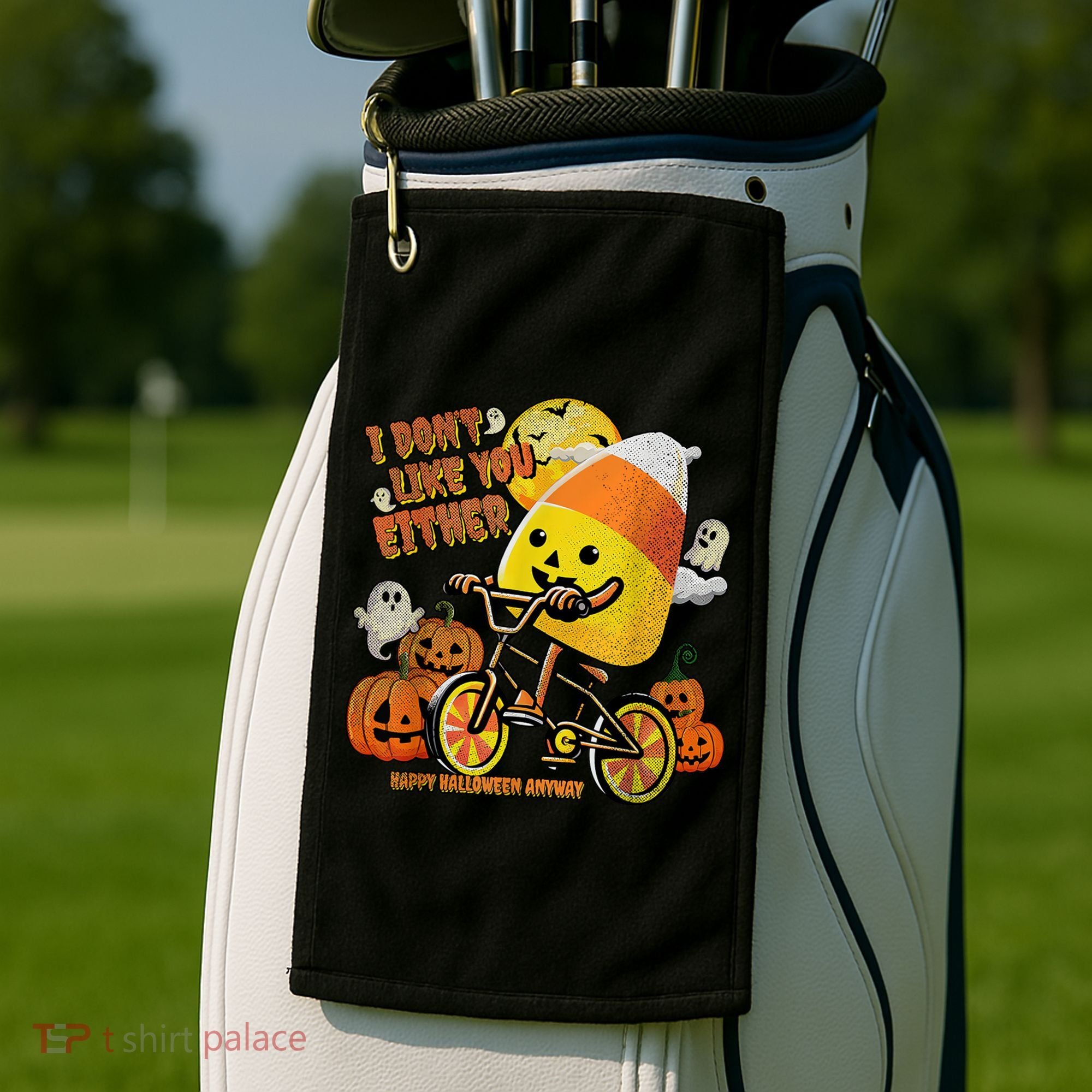 Halloween Costume Team Candy Corn I DonT Like You Either Golf Towel