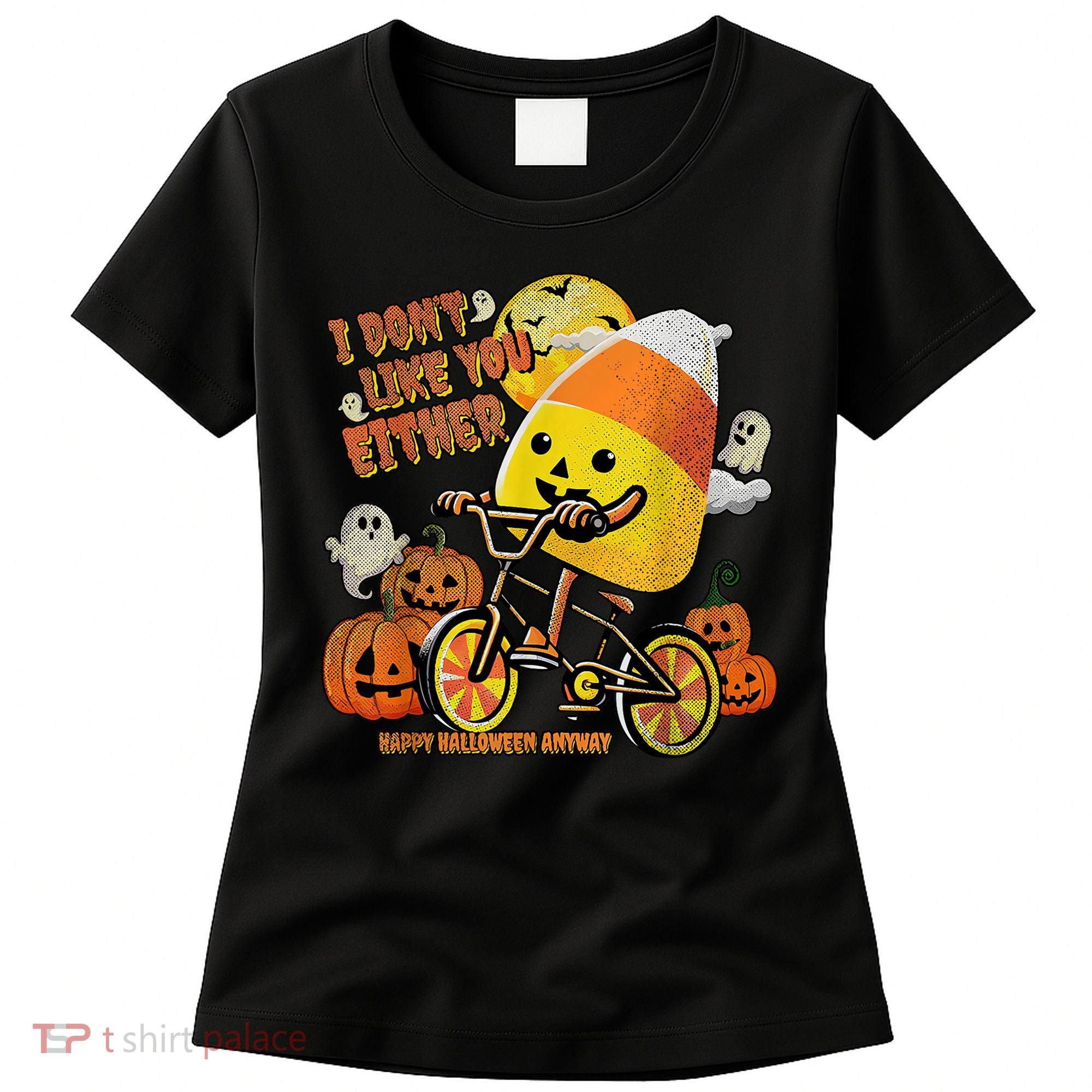 Halloween Costume Team Candy Corn I DonT Like You Either Women's T-Shirt