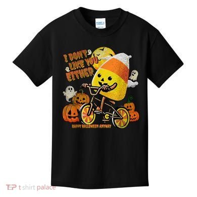 Halloween Costume Team Candy Corn I DonT Like You Either Kids T-Shirt