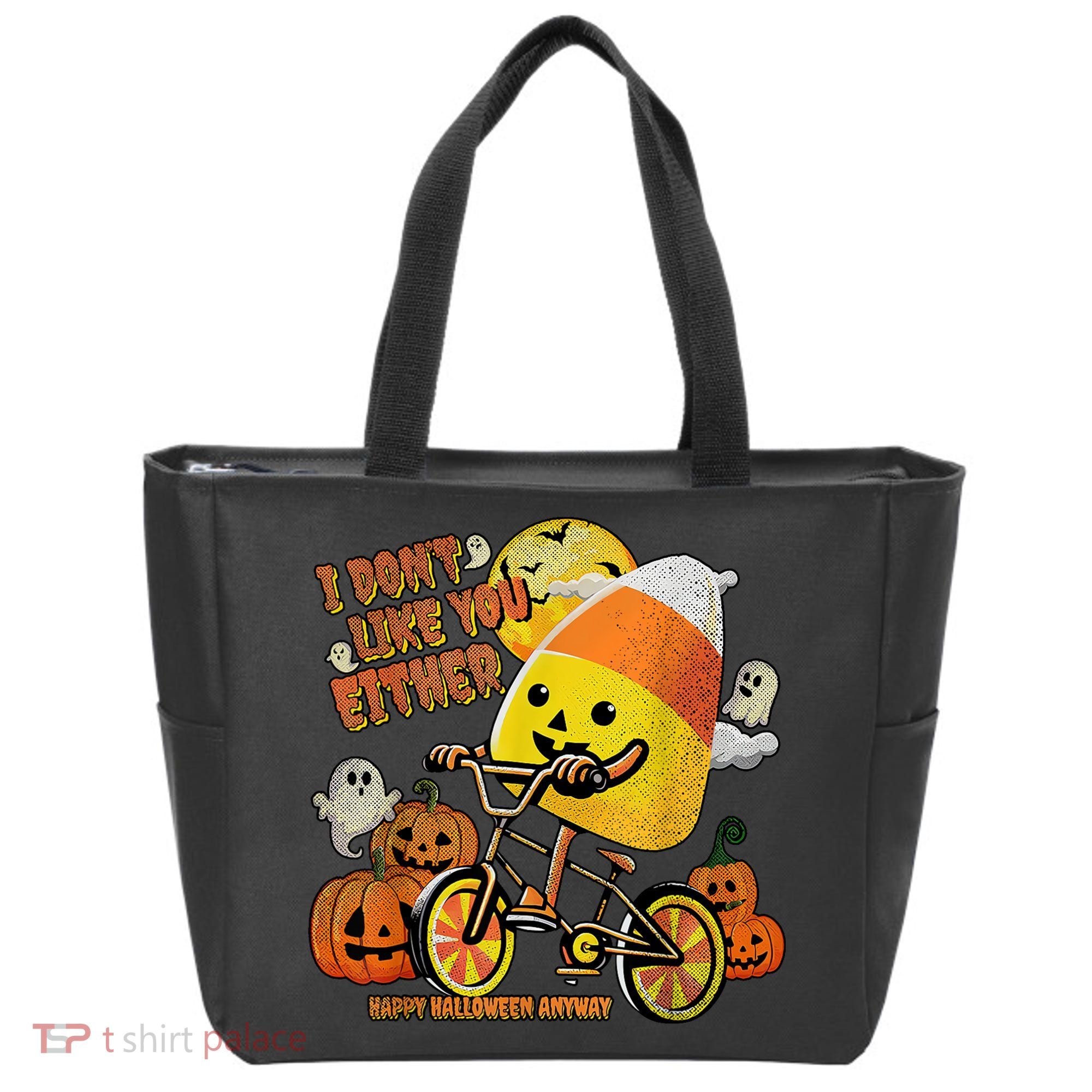 Halloween Costume Team Candy Corn I DonT Like You Either Tote Bag