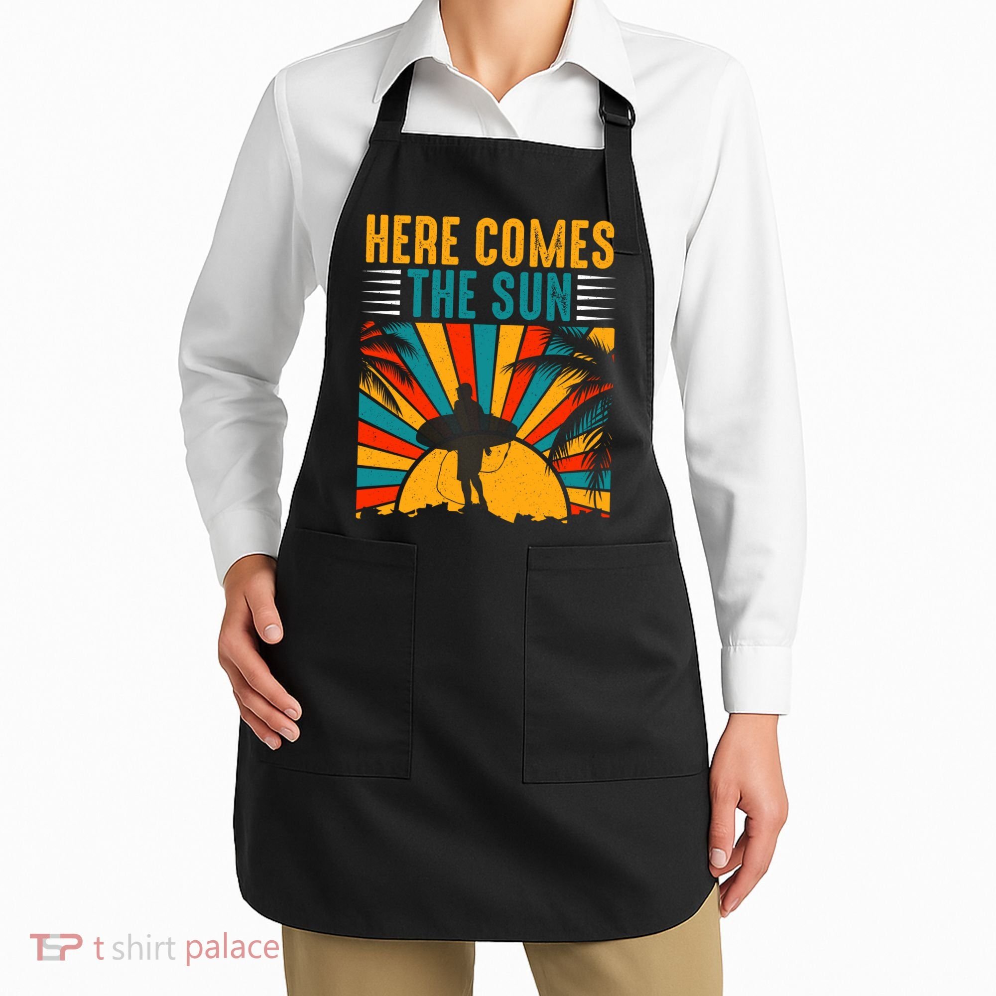 Here Comes The Sun | Surfing Summer Surf Surfer Gift Apron