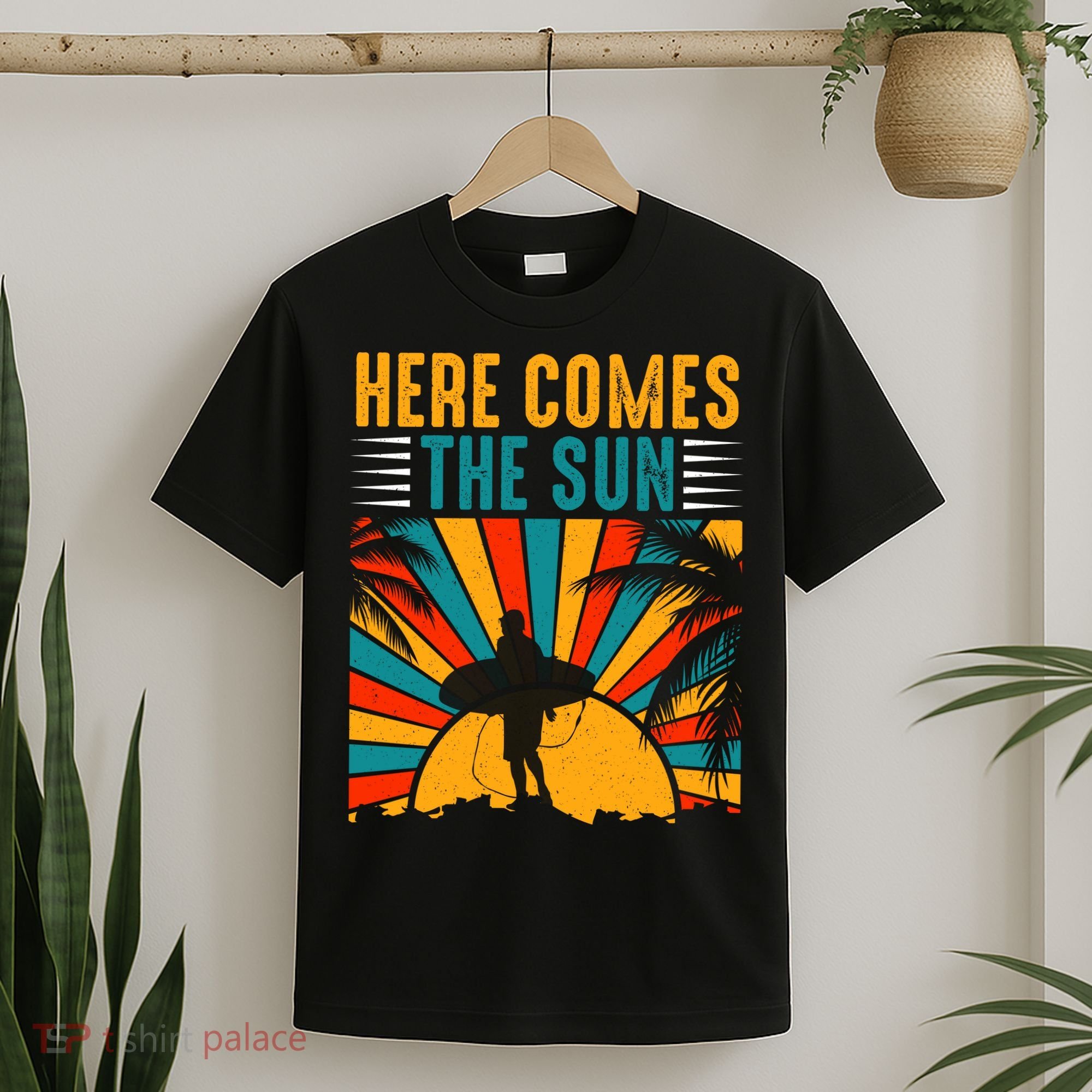 Here Comes The Sun | Surfing Summer Surf Surfer Gift T-Shirt