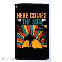 Here Comes The Sun | Surfing Summer Surf Surfer Gift Golf Towel thumb 0