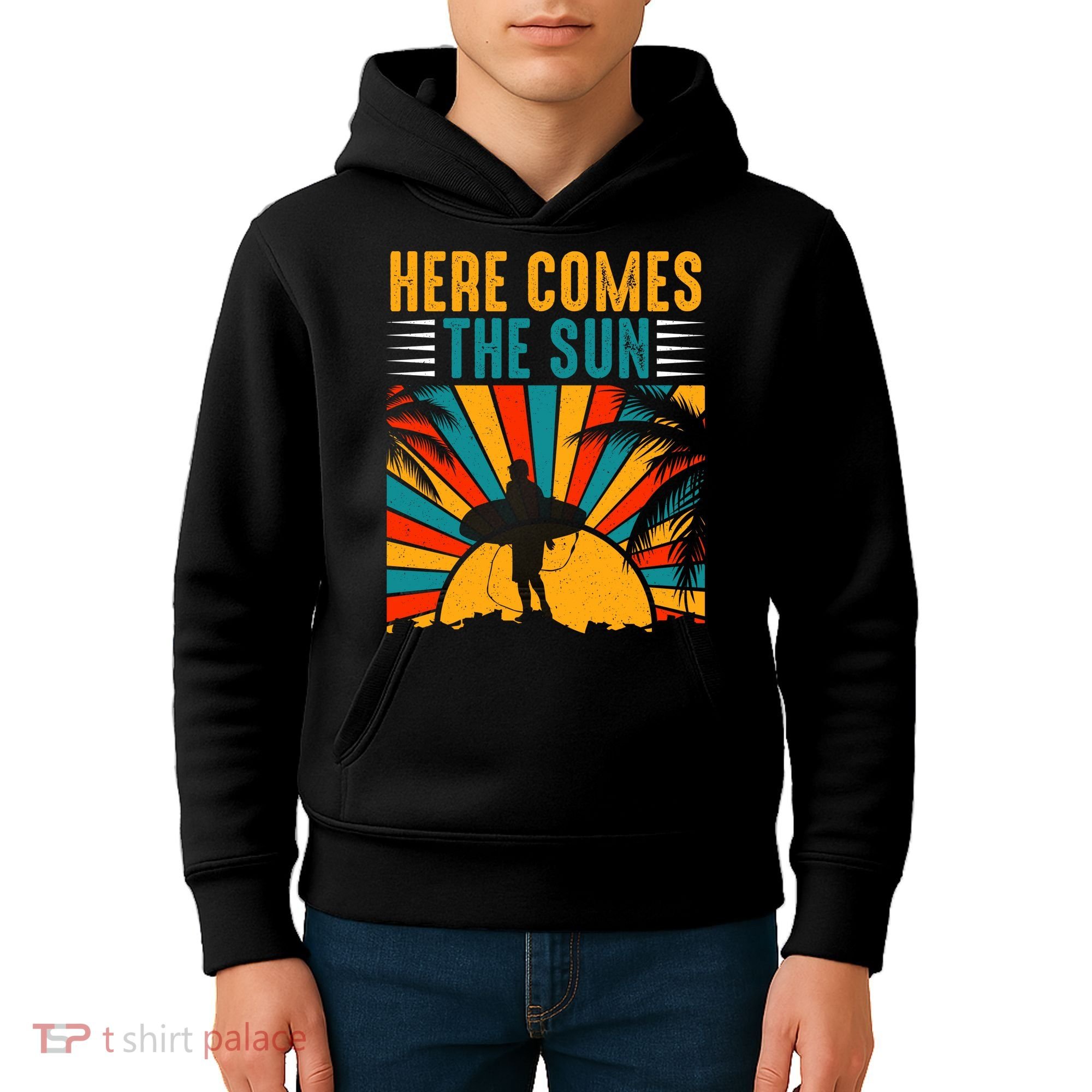 Here Comes The Sun | Surfing Summer Surf Surfer Gift Kids Hoodie