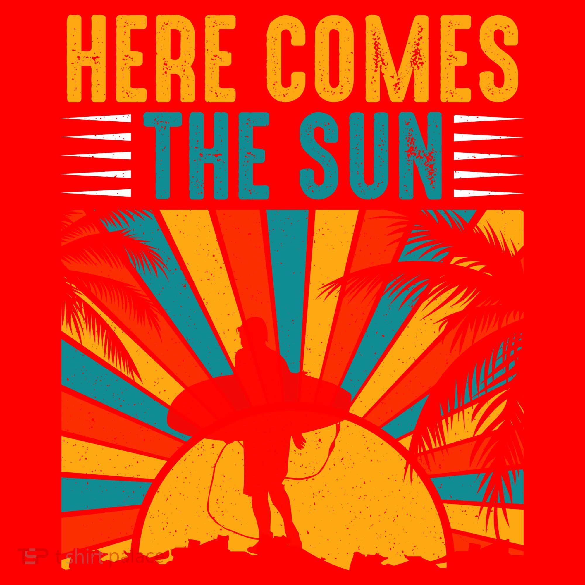 Here Comes The Sun | Surfing Summer Surf Surfer Gift Santa Hat