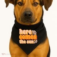 Here Comes The Sun Summer Vibes USA-Made Doggie Bandana thumb 1